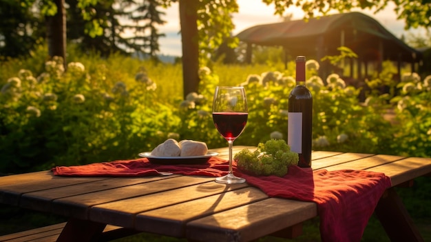 dégustation de vin dans les plantations de raisin ai génératif