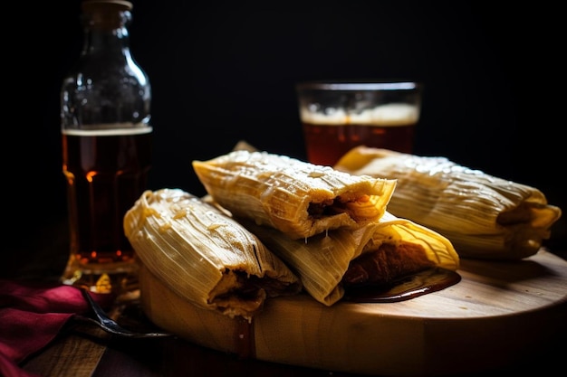 Le déjeuner mexicain tentant Tamales de Elote