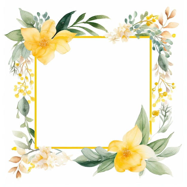 Délicat et Artistique Floral Arrangement Clipart Card Frame Pastel Botanique Objets Isolés O