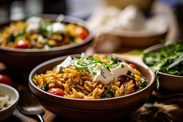 Délice culinaire Salade tiède de légumes et d'orzo