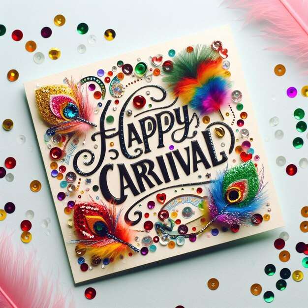 Photo le délice dynamique du carnaval expérimentez la magie des fêtes avec un heureux carnaval créé de manière créative