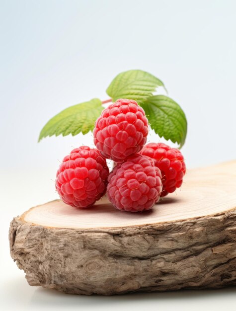 Photo le délice océanique des framboises au bord de la mer