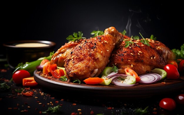 Délice piquant et épicé Sensation de poulet frit savoureux générative par Ai