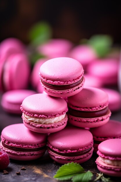 Délices français à l'arrière-plan Jour de la mère, Jour de l'indépendance, Jour de la femme, Sucreries et desserts