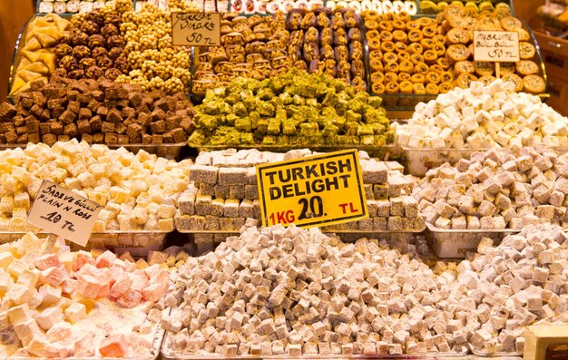 Délices turcs du bazar aux épices d'Istanbul