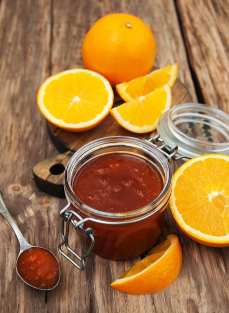 Photo délicieuse confiture d'orange