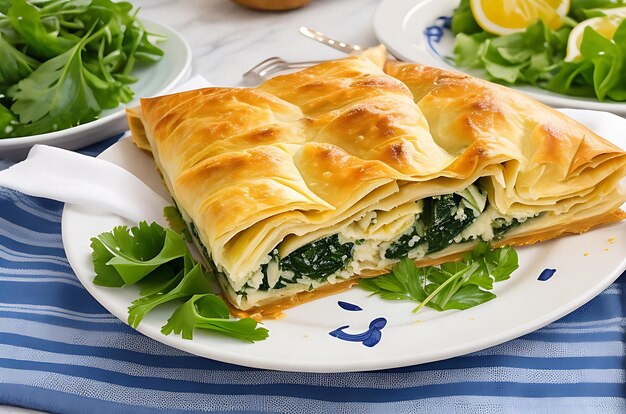 Délicieuse cuisine grecque spanakopita