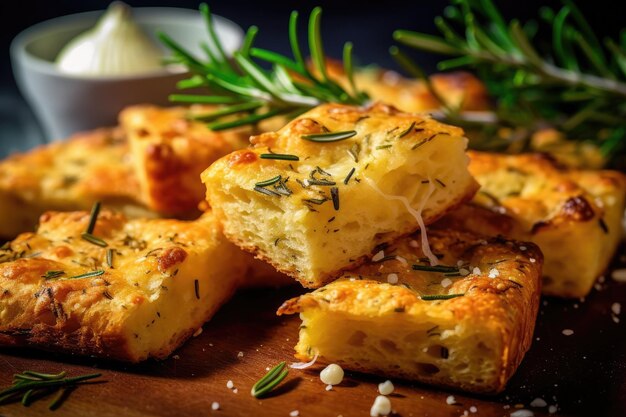 Une délicieuse focaccia italienne.