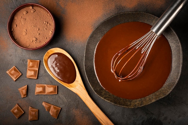 Délicieuse ganache au chocolat Chocolat chaud