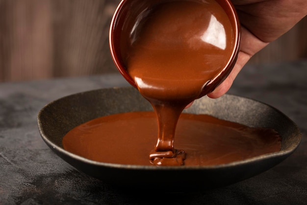 Délicieuse ganache au chocolat Chocolat chaud