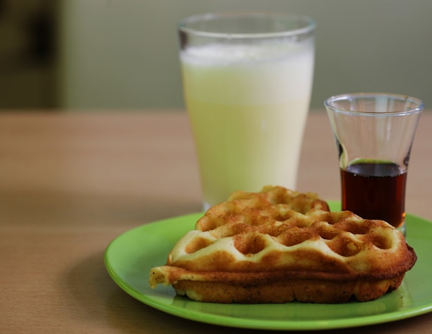 Délicieuse gaufre au lait