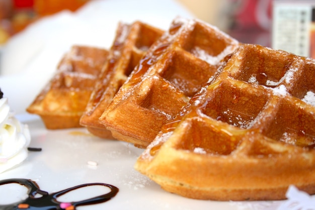 La délicieuse gaufre au miel