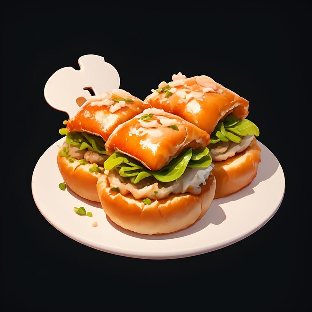 Délicieuse pâtisserie burger nourriture photographie HD 4k fond d'écran illustration de fond