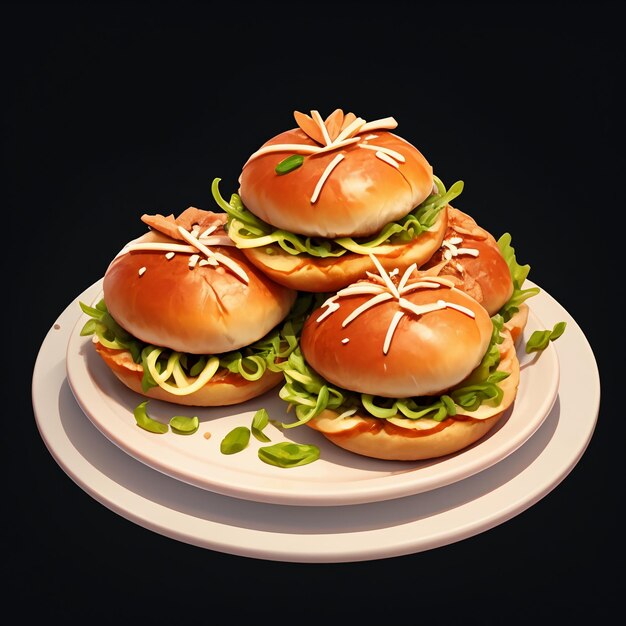 Délicieuse pâtisserie burger nourriture photographie HD 4k fond d'écran illustration de fond