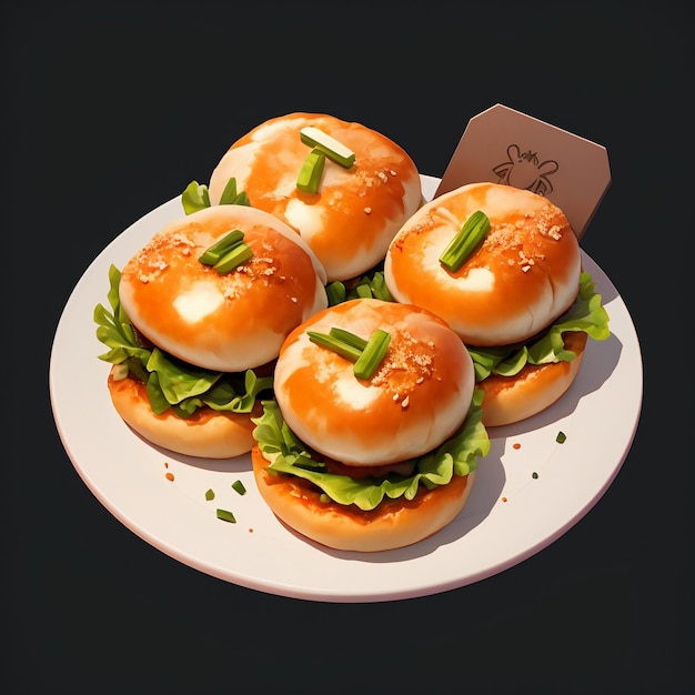 Délicieuse pâtisserie burger nourriture photographie HD 4k fond d'écran illustration de fond