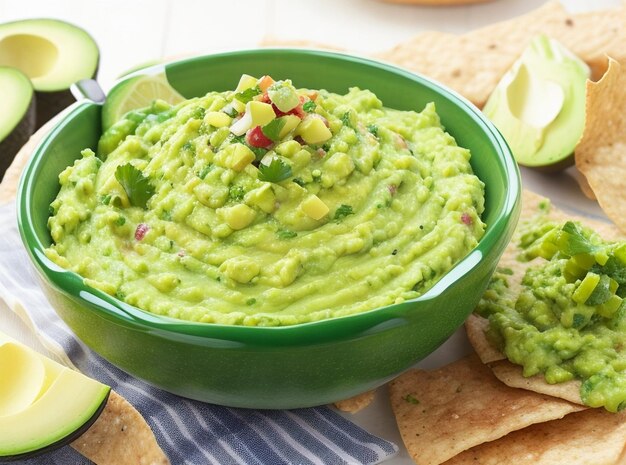 Une délicieuse photo de guacamole mexicain