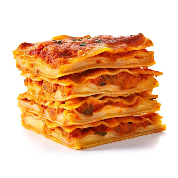 Photo une délicieuse pile de lasagnes