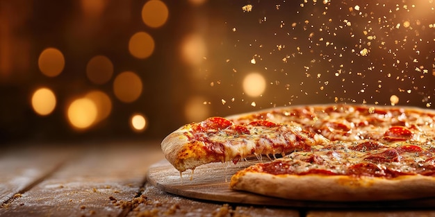 Une délicieuse pizza aux pepperoni.