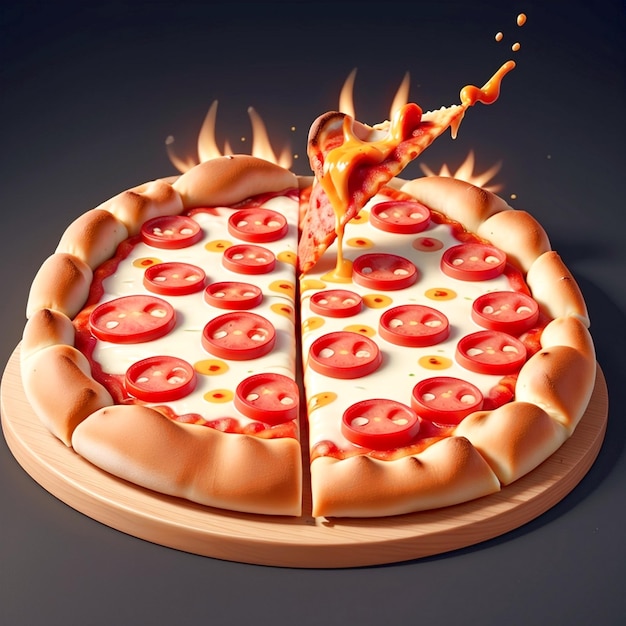 Délicieuse pizza générée par Ai