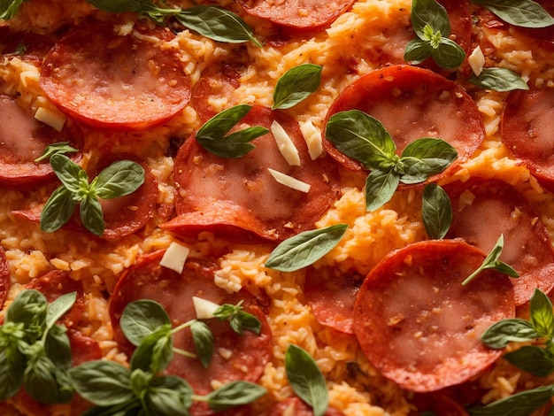 Une délicieuse pizza pepperoni aux fines épices