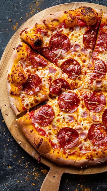 une délicieuse pizza ultra réaliste générée par l'intelligence artificielle