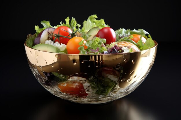 Photo une délicieuse salade parisienne génère ai
