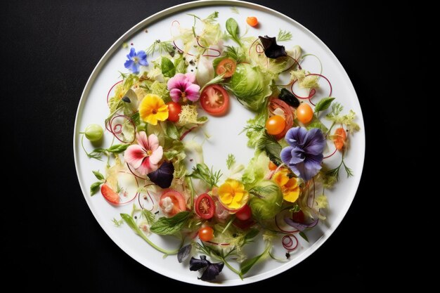 Photo une délicieuse salade parisienne génère ai