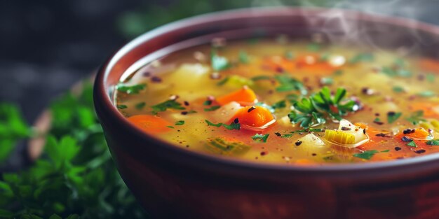 une délicieuse soupe de légumes IA générative