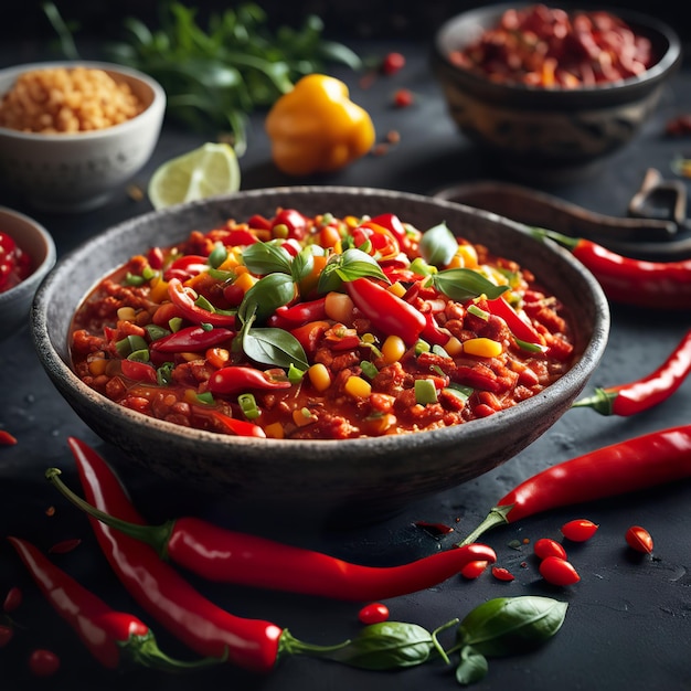 Photo une délicieuse soupe mexicaine.