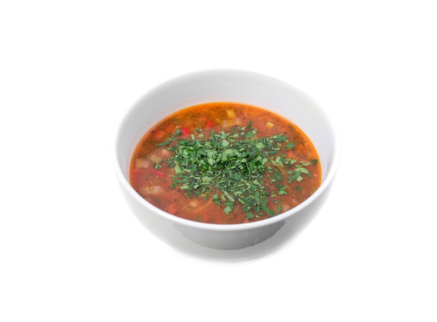 Délicieuse soupe rouge aux légumes