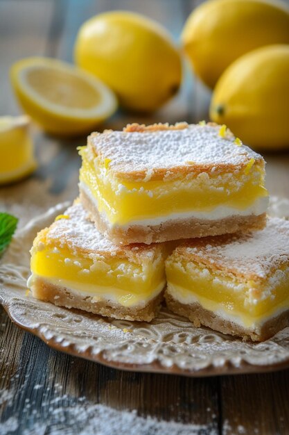 une délicieuse tarte au citron frais sur la table en gros plan