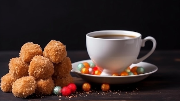 Une délicieuse tasse de café isolée