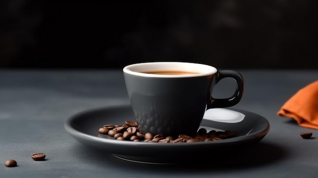 Une délicieuse tasse de café isolée