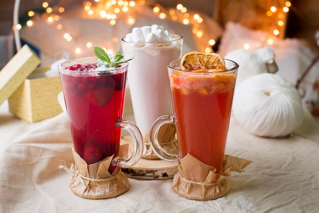 Délicieuses boissons sucrées pour la fête de Noël