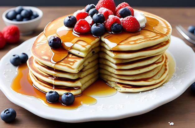 délicieuses crêpes aux baies fraîches et