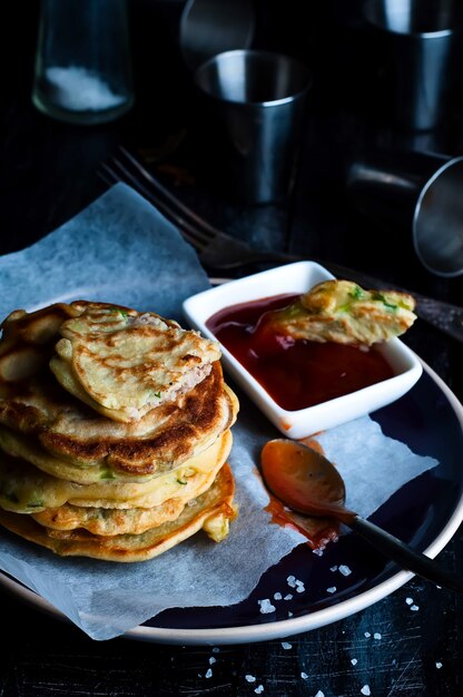 De délicieuses crêpes servies dans l&#39;assiette