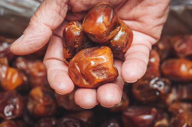 Délicieuses dattes Sukkari fraîches et sucrées