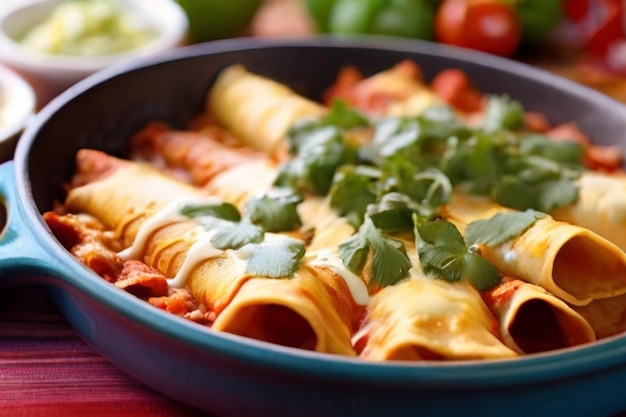 Des délicieuses enchiladas mexicaines.