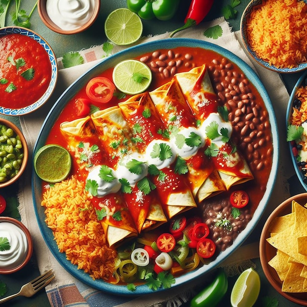 Des délicieuses enchiladas mexicaines.