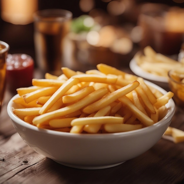 Délicieuses frites dans un bol