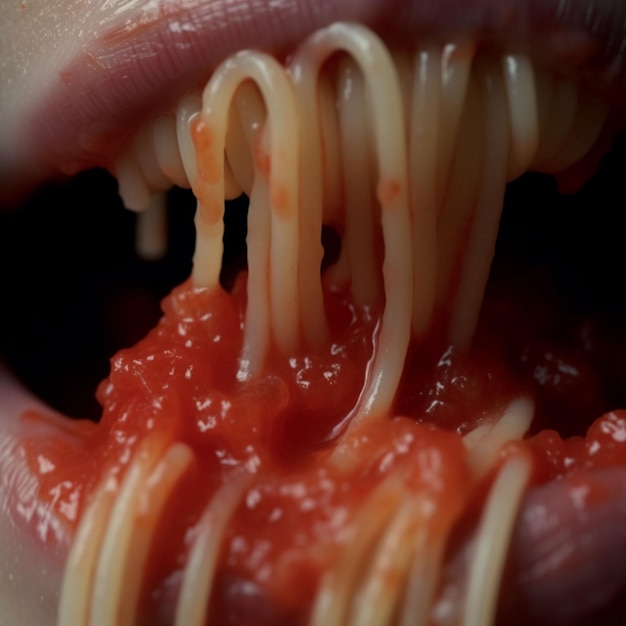 Photo délicieuses nouilles spaghetti et tomates cuisine italienne