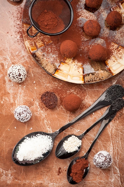 Délicieuses truffes au chocolat