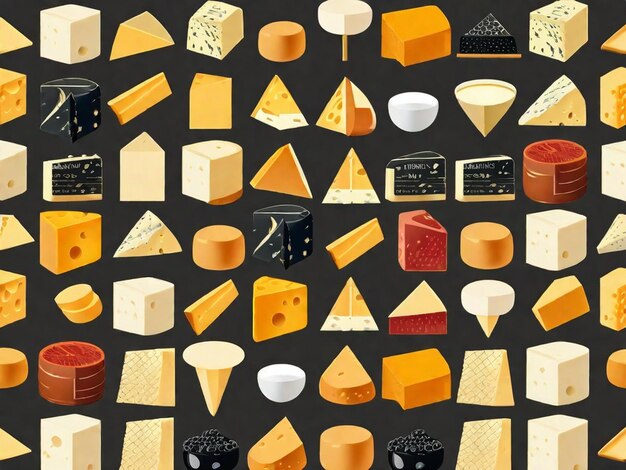 Photo délicieuses variétés de fromages