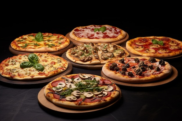 Un délicieux assortiment de pizzas traditionnelles