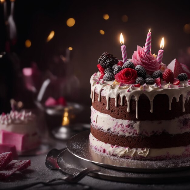 Un délicieux et beau gâteau ai génératif