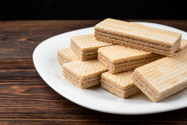 Délicieux biscuit gaufrette à la vanille