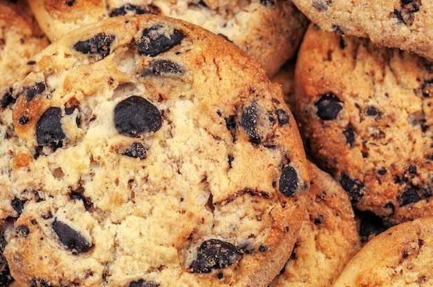 Délicieux biscuits au chocolat comme texture