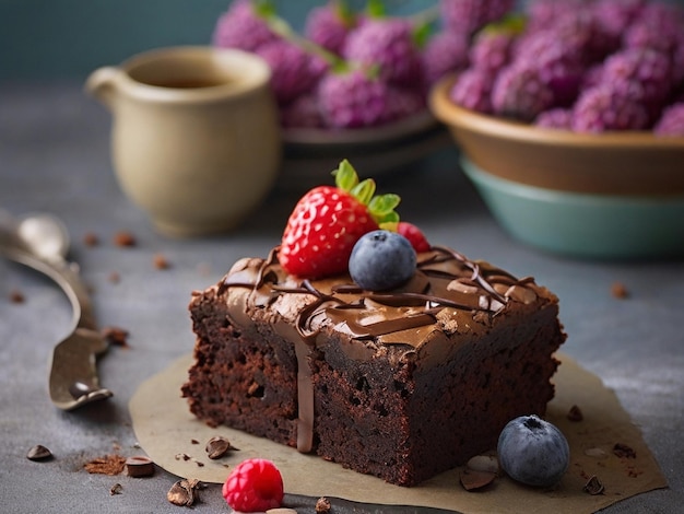 Des délicieux brownies au chocolat