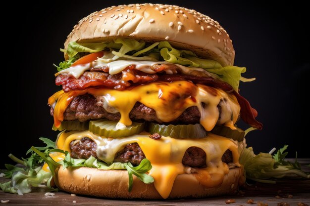 Un délicieux burger au fromage