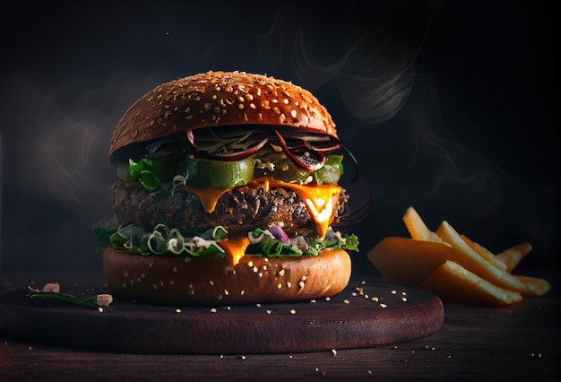 Délicieux burger frais